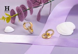Custom 925 Sterling <b>Silver</b> Interlocking Loop Earrings Elegant Thick Gold Plated Double Circle Diamond <b>Huggie</b> Hoops Wholesale - Product Image 1