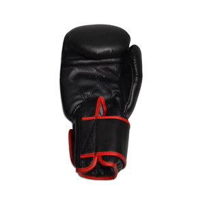 Professional Boxer's Shiny Leather Lace-Up Closure Adjustable Wrist Strap <b>16</b> <b>oz</b> Premium Handmade Boxing <b>Gloves</b> - Product Image 4