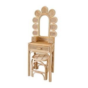 Meubles pour enfants en rotin, table et chaise pour enfants, prix d'usine, coiffeuse artisanale, bon marché, haute qualité, en solde - Product Image 1