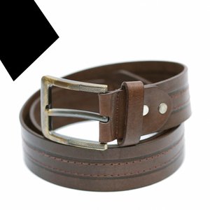 Ceinture en cuir véritable personnalisée de haute qualité avec logo personnalisé pour hommes, style classique décontracté, boucle à ardillon en alliage de zinc personnalisée - Product Image 6