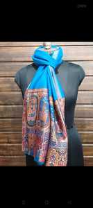 Moonlight Zari Reversible Stole Shawl 70x200 cm for Women with Fine <b>Wool</b> Fabric, Elegant Paisley Border, Traditional Ethnic Wint - Product Image 3