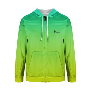 Sweat-shirt à capuche zippé pour homme, coupe classique, respirant, en polyester tricoté, style décontracté d'été, logo frontal, streetwear - Product Image 2