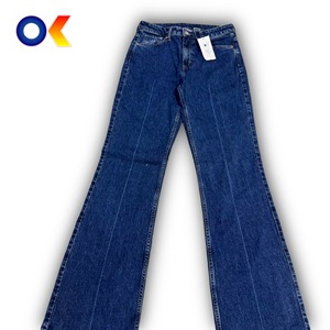 2025 Spring Summer Womens High Waisted Flared <b>Bootcut</b> Jeans Casual Wide Leg Denim Pants Adjustable Waist - Product Image 1