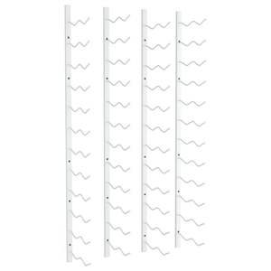 Estante para vino de hierro blanco montado en la pared, 2 unidades, para 24 botellas - Product Image 2