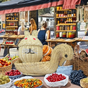 Panier en rotin blanc artisanal écologique, organisateur de bureau polyvalent pour la décoration de la maison, les arrangements floraux, les collations, la papeterie - Product Image 1