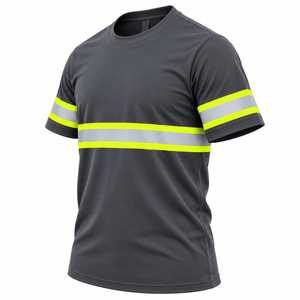Camiseta de Seguridad de Alta Visibilidad Personalizada, Camiseta de Trabajo Reflectante de Manga Corta, Camiseta de Seguridad Personalizada para Hombre - Product Image 5