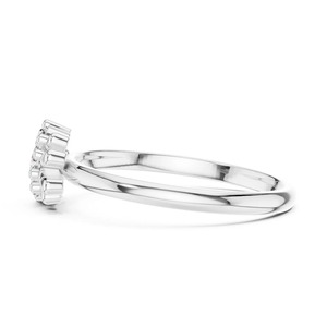Round Moissanite Diamond Engagement <b>Ring</b> Snowflake Party Wear <b>Ring</b> Women's Dainty <b>Ring</b> Wedding <b>Ring</b> For Bride <b>Stacking</b> <b>Ring</b> - Product Image 4