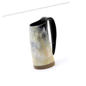 Tasse à bière en corne fabriquée à la main par Tayyab Artisanat authentique artisanat indien agate - Product Image 1