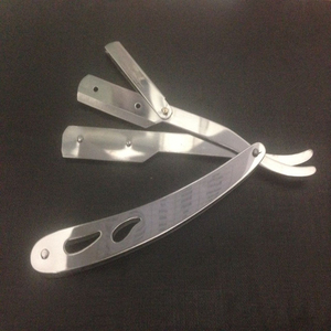 Disposable Stainless Steel Straight Razor Plastic Handle Single Blade Manual Shaving Tool for <b>Men</b> Multi-Use Areas Barber Shop - Product Image 6