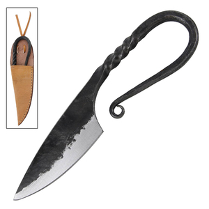 Couteau médiéval fait main en acier carbone, lame fixe, style médiéval traditionnel, pour le camping en plein air, le bushcraft, objet de collection, cadeau - Product Image 2