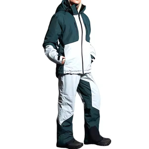 Veste de ski imperméable pour homme, à capuche, bicolore, isolée synthétiquement, coupe-vent, vêtements de sport pour la neige, fermeture éclair Gore-Tex - Product Image 2