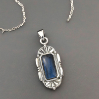 Nouveau pendentif en pierres précieuses fait main, style bohème, pendentif pour femme, pendentif en pierres précieuses tendance, pendentifs en argent sterling 925 d'Inde