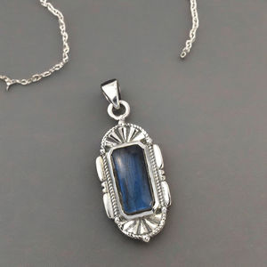 New Gemstones Pendant Handmade Bohemian Style Women's Pendant Fashion Gemstones Pendent 925 Sterling <b>Silver</b> Pendants from India - Product Image 3