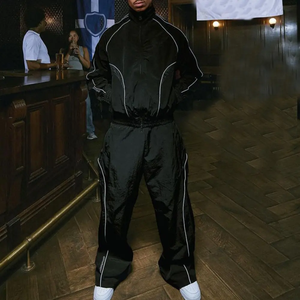 Ensemble de survêtement décontracté pour homme à capuche d'hiver Polyester/coton polaire Deux pièces Respirant - Product Image 1