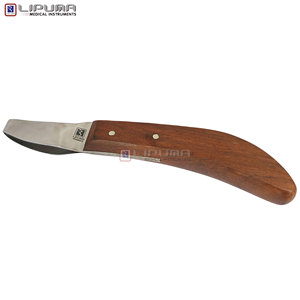 Couteau à sabots LIPUMA 20 cm, lame en D, manche en bois, équipement professionnel de fermeur pour l'équipement d'élevage, coupe durable des sabots de chevaux - Product Image 6