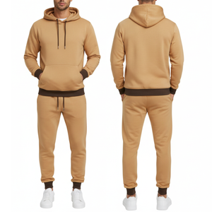 Survêtement marron avec poignets contrastants marron - Product Image 3