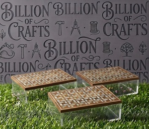 Transparent Acrylic Plexi Storage <b>Box</b> with Handmade Wooden Floral Inlay Lid for Candy Chocolate <b>Sweets</b> <b>Gift</b> Packaging - Product Image 2