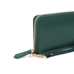 Long Women's Genuine Leather <b>Wallet</b> Zipper Closure <b>Waterproof</b> RFID Blocking Large Capacity Customizable Colors Logo Linen - Product Image 6