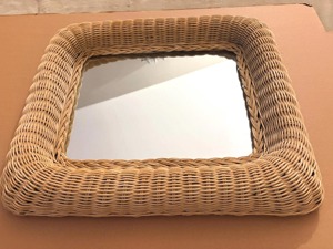Premium <b>Square</b> Rattan <b>Mirror</b> Handcrafted Natural Fiber Frame Ideal For Living Room Bedroom Stylish Home Accent From India - Product Image 5