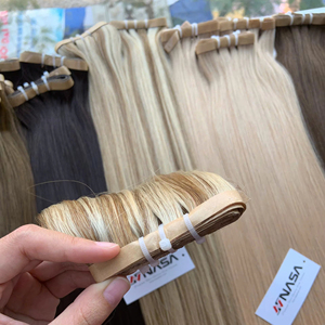 Extensiones de Cabello Humano Vietnamita de Alta Calidad, Listas para Usar, con Cinta Adhesiva, 70cm, Virgen, Super Double Drawn, en Color # 60 # 613 # 60ash - Product Image 1