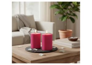 Elegant Handmade Eco-Friendly Organic Ribbed Jar Pillar Candle Made of Soy Wax <b>Paraffin</b> Smokeless Birthdays Home Decor Warmth - Product Image 1