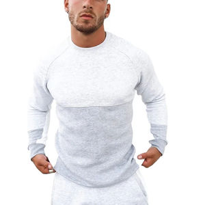 Sudadera de Hombre con Bloques de Color, Cuello Redondo, Corte Regular, Tejido de Algodón, Informal, para Otoño, Transpirable, con Estampado Frontal - Product Image 2