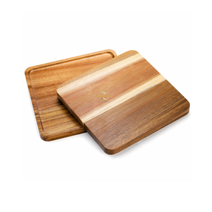 Plateau carré en bois écologique avec finition naturelle pour le service et la décoration de la maison - Product Image 3