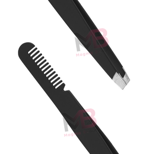 Pinzas de Cejas de Acero Inoxidable con Punta Inclinada de Alta Calidad, Herramientas de Belleza Personalizadas, Cómodas, Ligeras y Ecológicas - Product Image 5