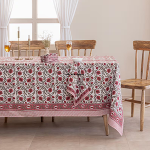 Indian Handmade Premium Quality Eco-friendly Floral Pattern Cotton <b>Table</b> <b>Cover</b> Modern Style for Wedding Use - Product Image 2
