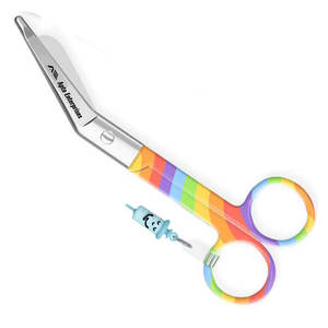 Ciseaux de soins infirmiers à bec de canard, design fierté LGBT, conçus pour des coupes rapides et précises sur les bandages et les pansements - Product Image 2