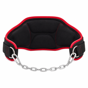 Strong Back Support Dip <b>Belt</b> For Weighted Dips & Calisthenics, In Black And <b>Red</b> Color Weightlifting <b>Belts</b> - Product Image 2