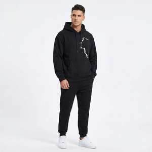 Sweat à capuche noir 350 GSM de haute qualité personnalisé avec impression de dessin mignon, coupe décontractée ample, vente en gros pour unisexe - Product Image 6