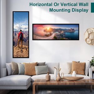 กรอบรูปติดผนังแบบใส 2 แพ็ค ขนาด 36.8x12.4 นิ้ว ทำจากอะคริลิกและแผ่น MDF สำหรับแสดงภาพถ่ายแบบพาโนรามา กรอบรูปสำหรับงานศิลปะ - Product Image 6