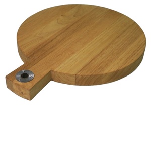 Bloc à découper rectangulaire naturel en bois de teck et d'acacia, servant du fromage et de la charcuterie, plateau à pizza, bloc à découper avec poignée - Product Image 2