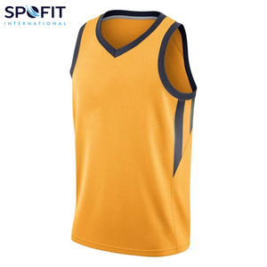 เสื้อบาสเก็ตบอลชายพร้อมโลโก้สั่งทำ ผ้าโพลีเอสเตอร์ 100% ระบายอากาศได้ดี ทันสมัย สวมใส่สบาย ดีไซน์ใหม่สำหรับนักกีฬา ชุดทีม - Product Image 4