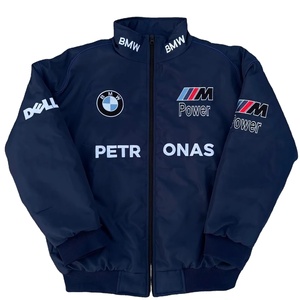 Chaqueta de carreras F1 Vintage de alta calidad, unisex, de poliéster suave, de nailon, con cuello levantado, con cierre de cremallera para motocicleta de invierno - Product Image 1