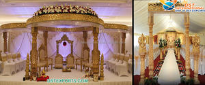 Mariage sud thème vibrant paon Mandap élégant paon Design mariage Mandap Dallas élégant mariage décor princesse Mandap UK - Product Image 3