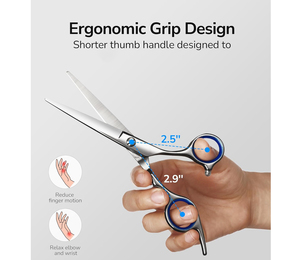 Tijeras de Belleza Profesionales para Diestros, 7.5 Pulgadas, Hoja de Acero Inoxidable con Borde Liso, Tijeras de Barbero de Grado Industrial OEM - Product Image 4