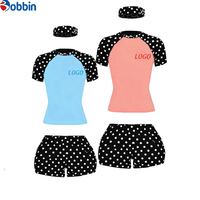 Set Celana Pendek Wanita Trendi Logo Kustom Motif Titik-titik Bando Musim Panas 2 Pcs Set Celana Pendek Wanita Kasual Set Kustom Streetwear