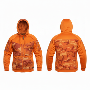 Whole Sale Custom Waterproof Hooded Softshell Jacket Windproof Warm Outdoor Casual Camouflage Design Full <b>Zip</b> Hoodie Jacket - Product Image 5