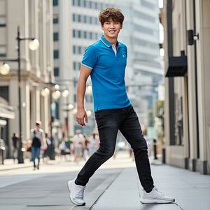 Polo de Golf personalizado apto 100% poliéster/algodón cuello en V camisetas polo en blanco de peso pesado hombres de talla grande polos de hombre - Product Image 2