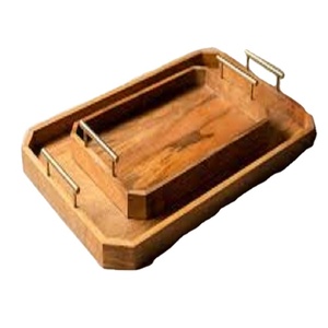 Plateau de service en bambou massif à un seul niveau, multifonctionnel, écologique, taille personnalisée, pour la maison et la cuisine des restaurants - Product Image 5
