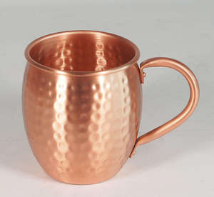 Rounded Satin Finish Copper <b>Mug</b> With Curved Handle Premium Handmade Drinkware For Water Coffee Tea And Everyday Use - Product Image 6