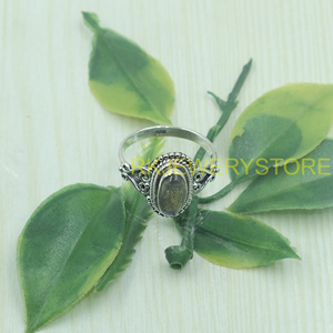Natural Labradorite Oval Gemstone <b>Ring</b> 925 Sterling <b>Silver</b> Handmade Vintage Filigree Boho Statement Jewelry Gift for Women <b>Men</b> - Product Image 5