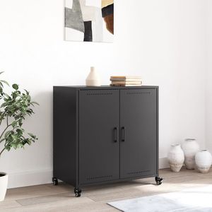 Aparador Rectangular Negro Mediano de Acero Laminado en Frío para Sala de Estar - Product Image 3