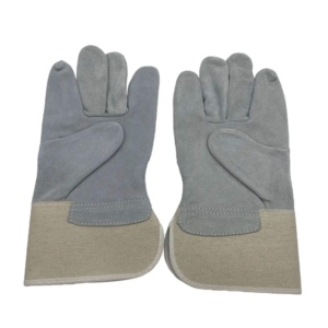Guantes de seguridad de cuero vacuno partido para hombre, estilo canadiense, con certificación CE, resistentes al calor, antideslizantes, con puño de seguridad, 11 oz, venta al por mayor - Product Image 1