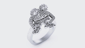 Thanh lịch cổ điển 10k Rắn vàng moissanite kim cương Nhẫn 0.80 CT. vvs DEF handmade 9.41 gm. Phong cách ếch tùy chỉnh thiết kế thanh lịch - Product Image 3