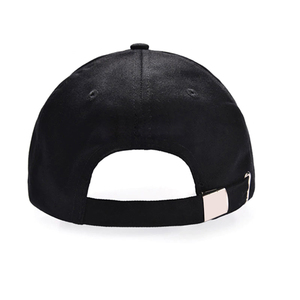 Custom Logo Embroidered 6-Panel <b>Baseball</b> <b>Cap</b> <b>Black</b> Red Trim Unisex Cotton Casual Hat - Product Image 3