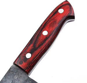 Couteau à découper professionnel en acier à haute teneur en carbone forgé à la main, manche en bois, couteau à découper de cuisine avec étui en cuir - Product Image 3