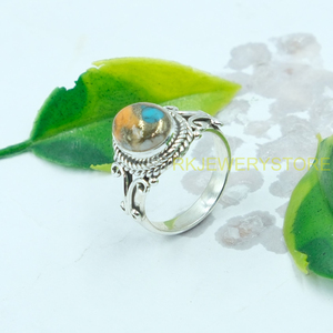 Anillo de Plata de Ley 925 con Gema de Turquesa de Ostra Espinosa Naranja de Alta Calidad, Diseño Hecho a Mano, Anillo de Promesa, Joyería Boho - Product Image 3